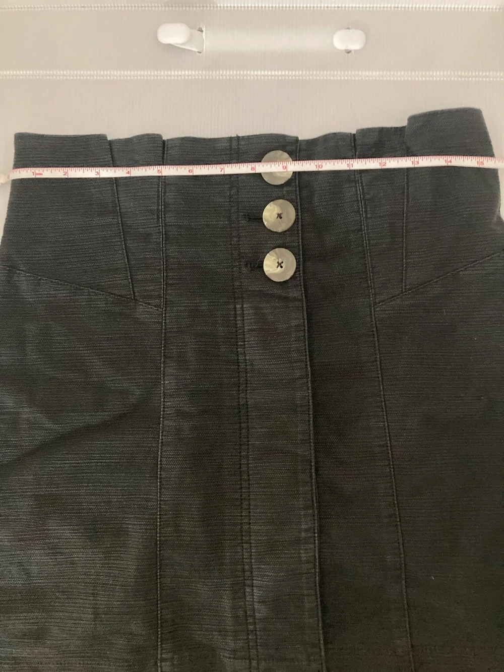 Free People Every Minute Every Hour Corduroy Mini Skirt Black Button Front S599